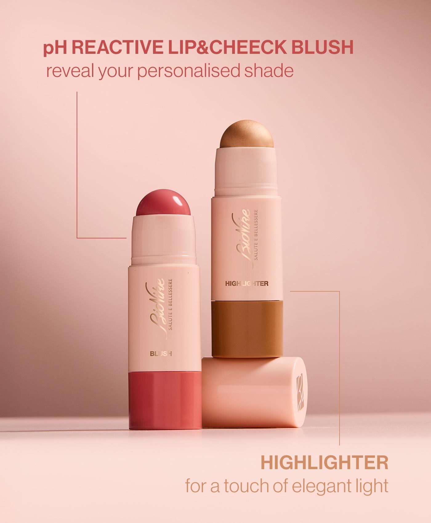  GLOW KIT pH Reactive Lip&Cheek Blush and Highlighter
