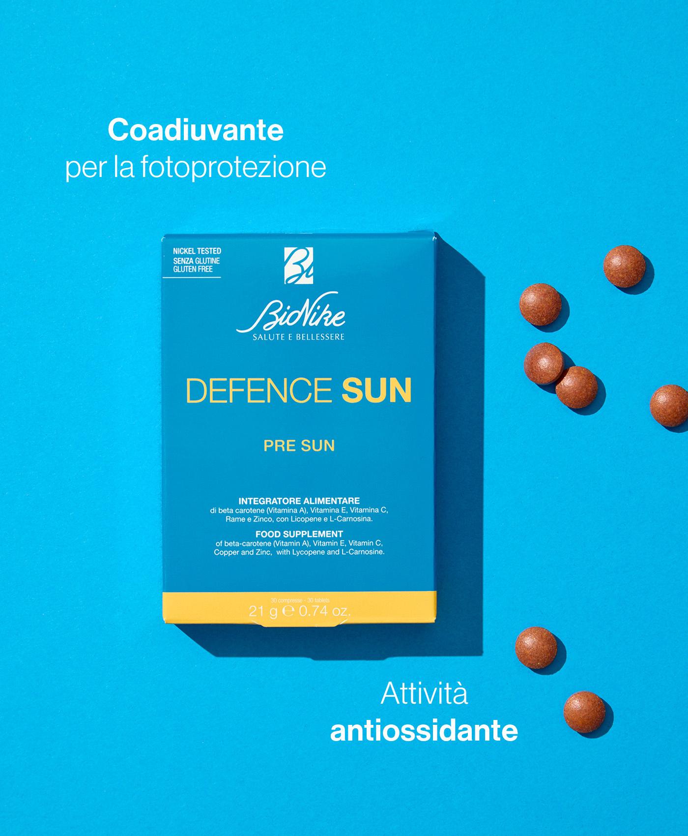 of beta carotene (Vitamin A), Vitamin E, Vitamin C, Copper and Zinc, with Lycopene and L-Carnosine.
